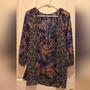 Chaps Vibrant Paisley Top
